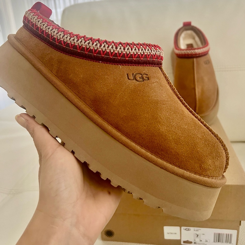 NEW UGG Tazz Mule Slipper Clog Chestnut Women’s Size 7 5955 CHE Platform Shoes